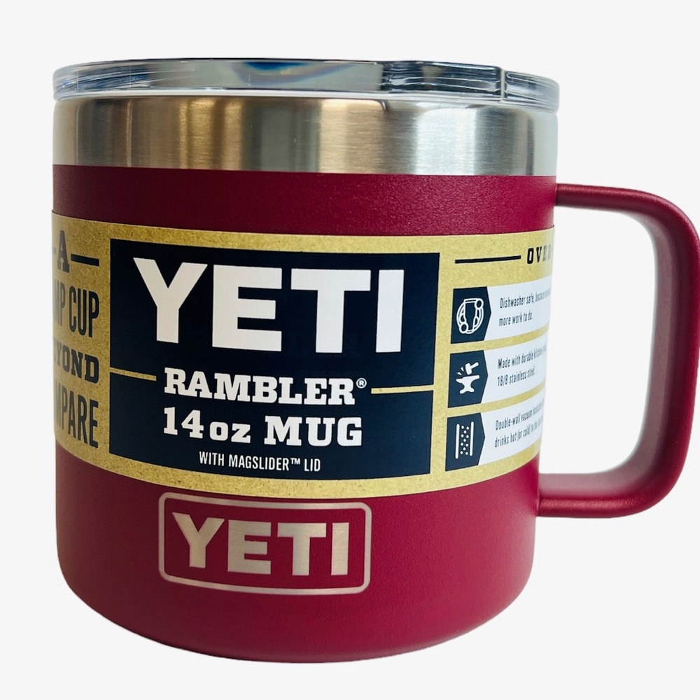 YETI Rambler 14 Oz Mug Vacuum Insulated Stainless Steel Red
